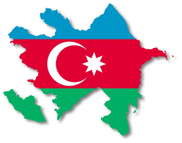 Mappa e bandiera di Azerbaijan — Foto Stock