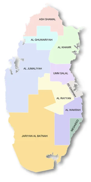 El mapa de Qatar —  Fotos de Stock