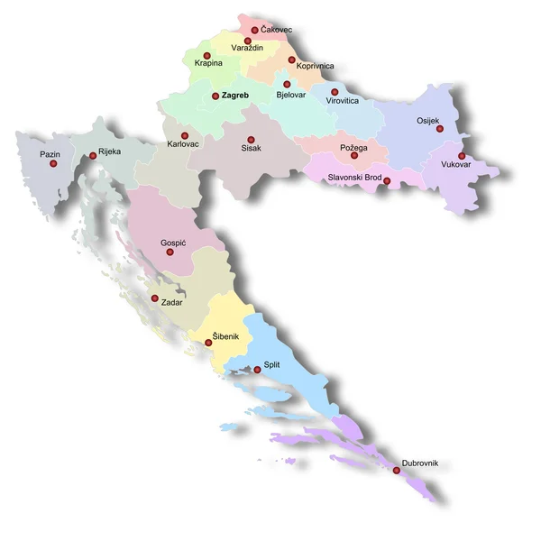Hırvatistan Haritası
