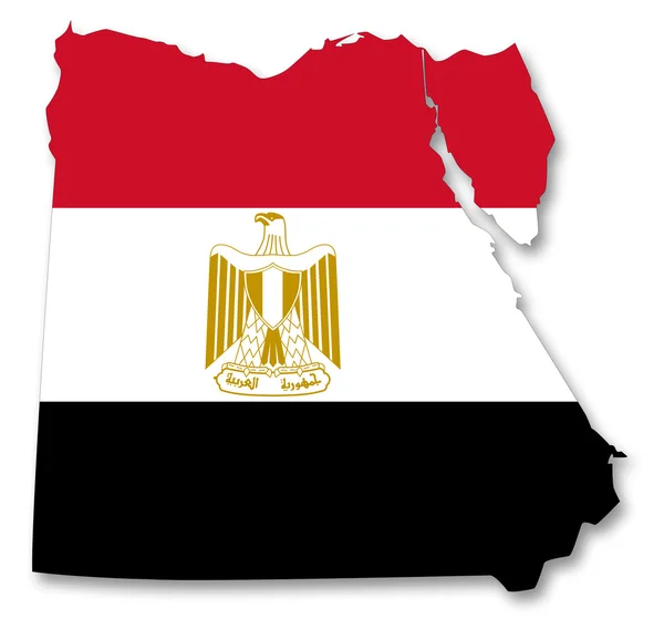 Mapa y bandera de Egipto —  Fotos de Stock