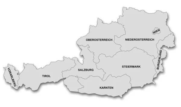 Mapa online de Austria — Foto de Stock