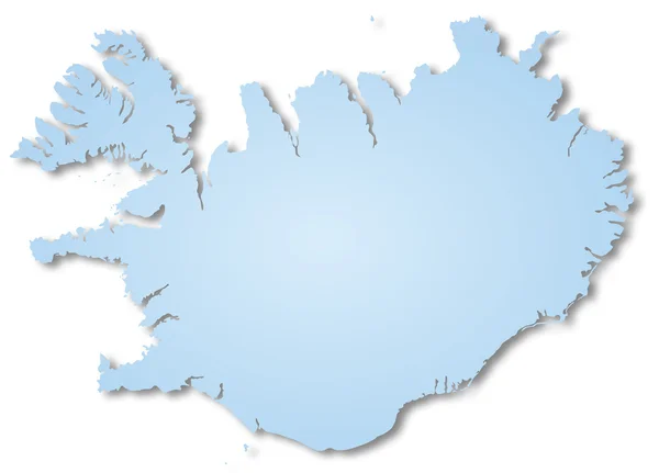 El mapa de Islandia —  Fotos de Stock