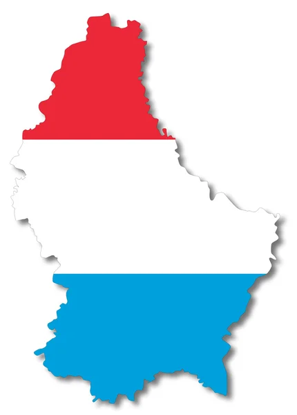 Map and flag of Luxembourg — Stock Photo, Image