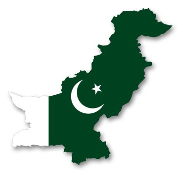 harita ve pakistan bayrağı