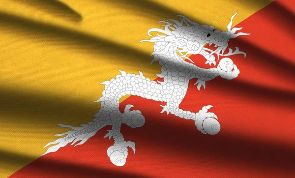 Bhután zászlaja — Stock Fotó