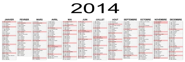 Calendario básico 2014 — Φωτογραφία Αρχείου