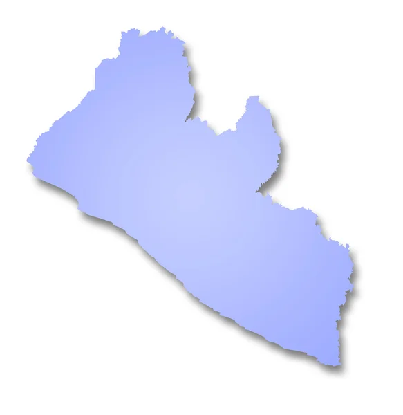 Mapa Liberii — Zdjęcie stockowe