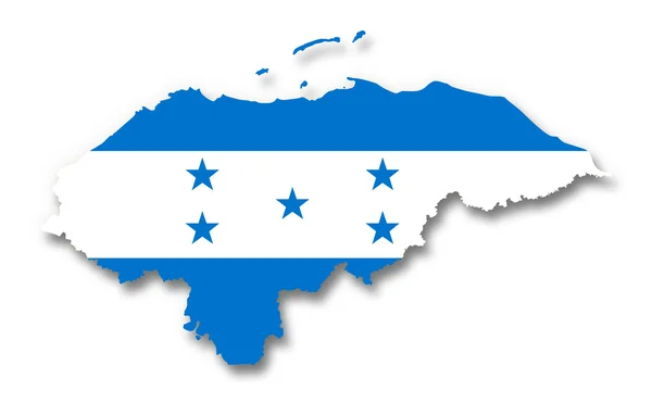 Map and flag of Honduras — Stock Photo, Image