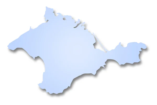 2d ilustrace mapa Krymu — Stock fotografie