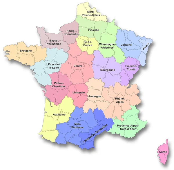 New regions of France — Stock Photo, Image