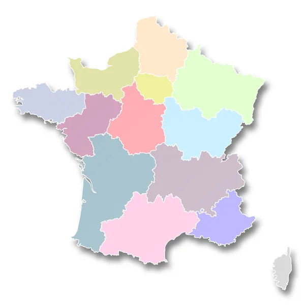 Map of new regions of France — Stock Photo, Image