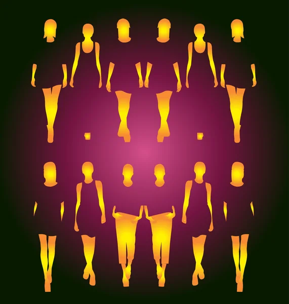 Women silhouettes fashion — Stock Vector