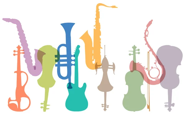 Abstract music instruments — Stock Vector