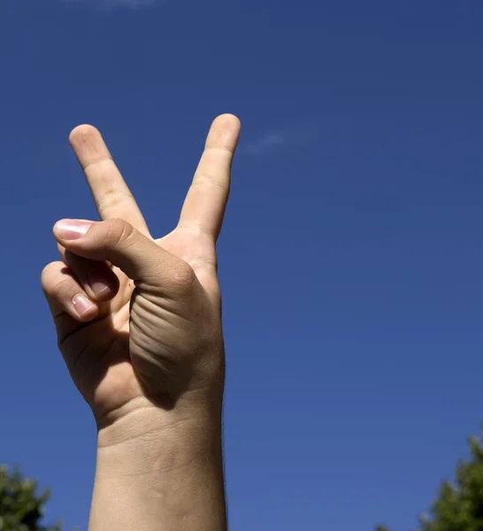 Hands forming sign — Stock Photo, Image