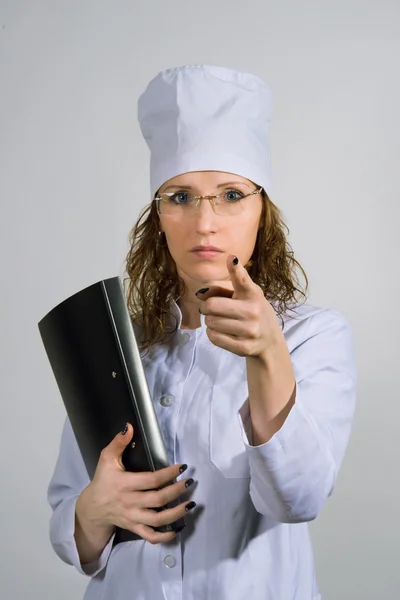 Woman in medical cloth — Stock Photo, Image