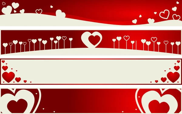 Banner internet di San Valentino — Vettoriale Stock