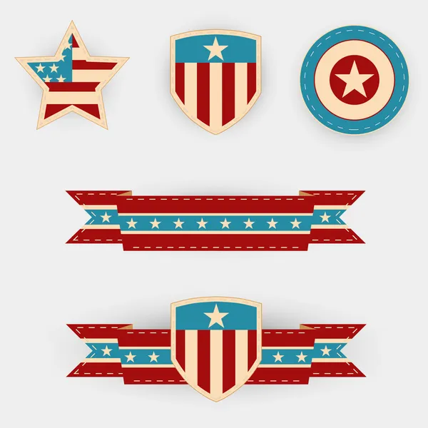 Vintage tasarım Bağımsızlık günü 4 Temmuz öğeleri