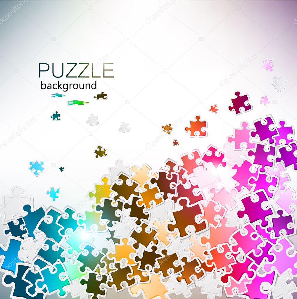 Abstract background made from puzzle pieces
