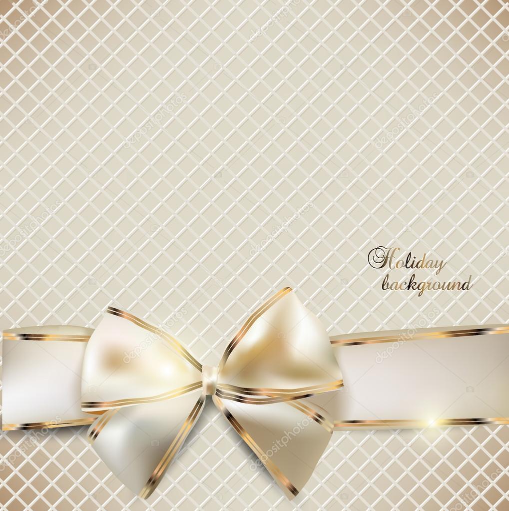 Holiday banner with ribbons. Vector background.