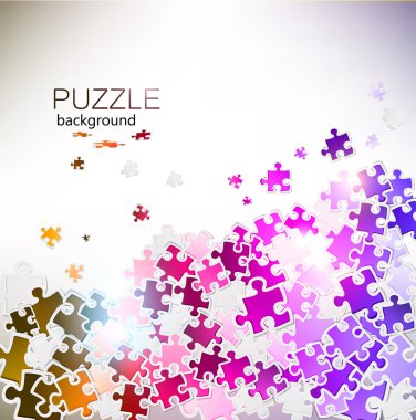 Yapboz parçalarından yapılan soyut arkaplan