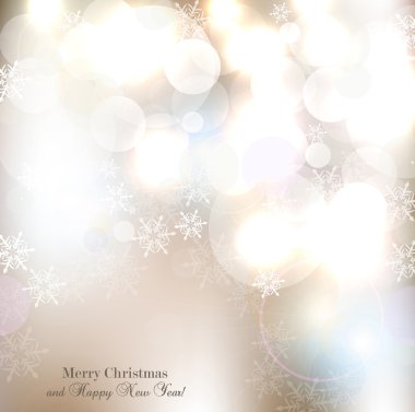 Kar taneleri ve metin yeri olan zarif bir Noel arkaplanı..