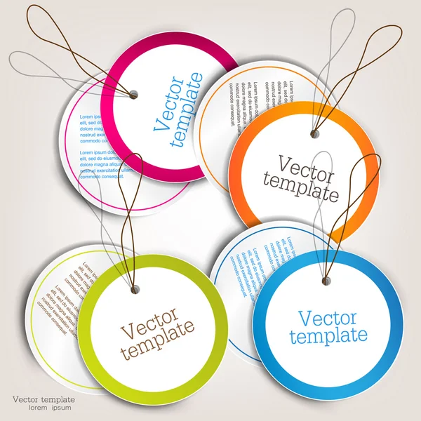 Set of bubbles, stickers, labels, tags. Vector template — Stock Vector