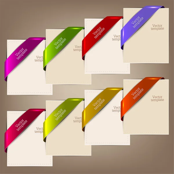 Colorful bookmarks and notes for text — Stock Vector