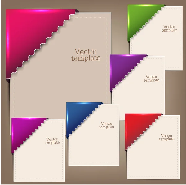 Marcadores coloridos y notas para texto — Vector de stock
