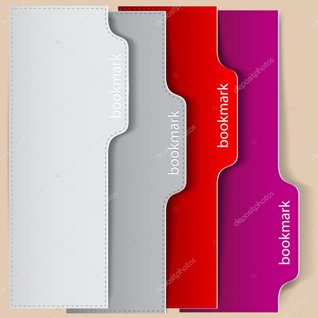 Colorful bookmarks and banners with place for text