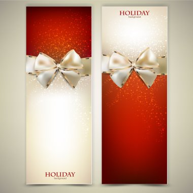 Beyaz ok ve kopya alanı zarif tebrik kartları. Il vektör