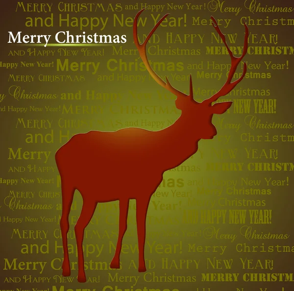 Зимовий фон з різдвяною дірою оленя в папері та копіювальному спа — стоковий вектор