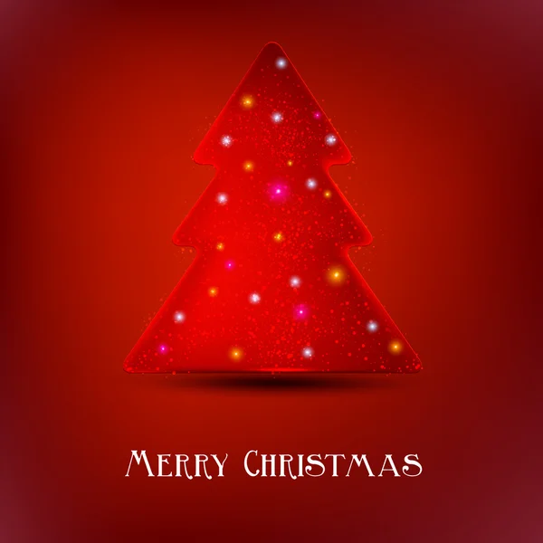 Stylized luminous christmas tree. Vector background with copy sp — Stock Vector