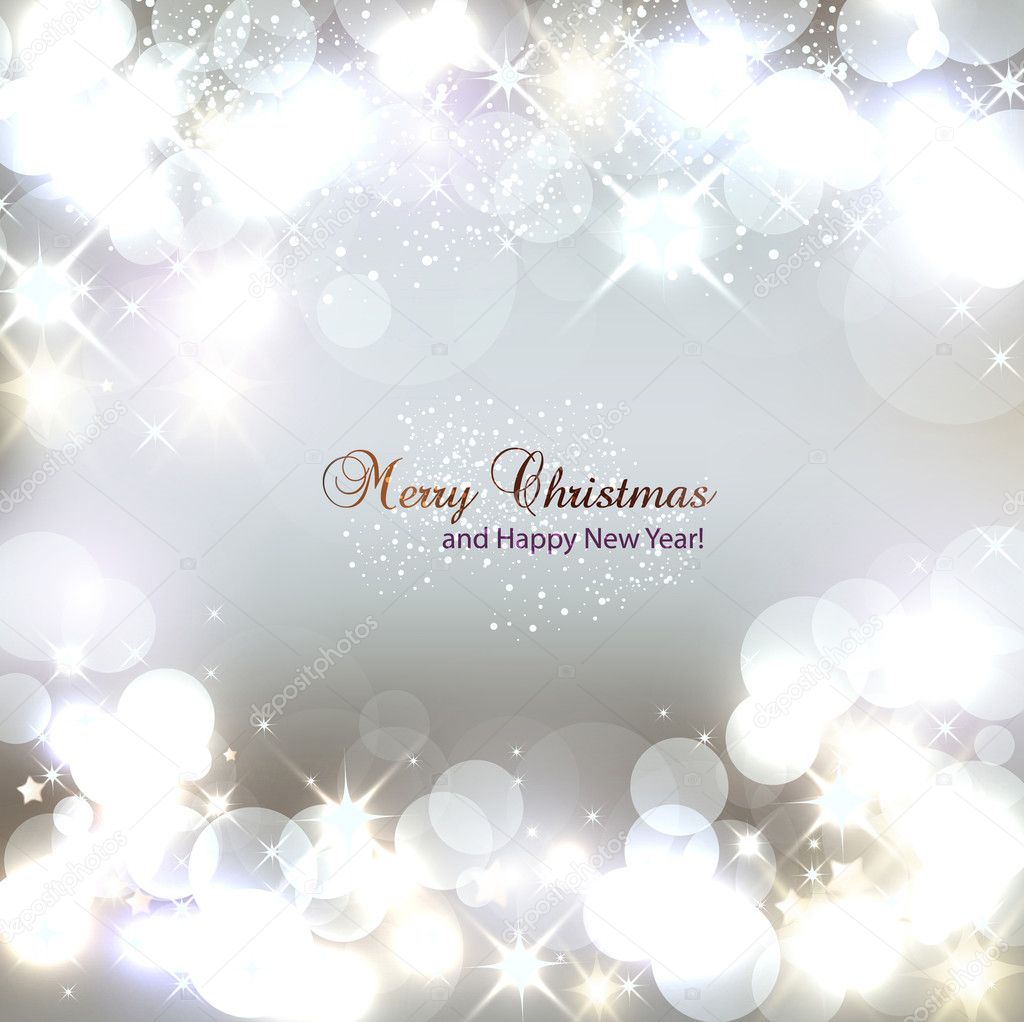 Elegant Christmas background with snowflakes and place for text.