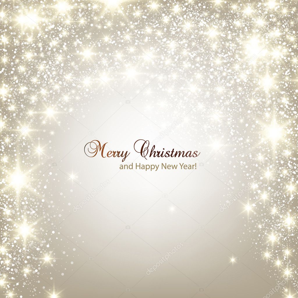 Elegant Christmas background with snowflakes and place for text.