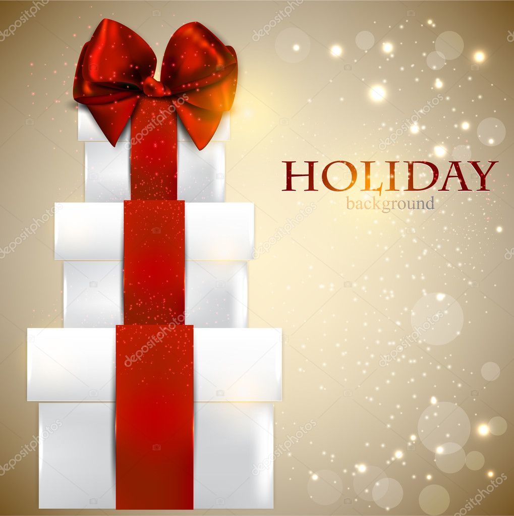 Elegant background with Christmas gifts