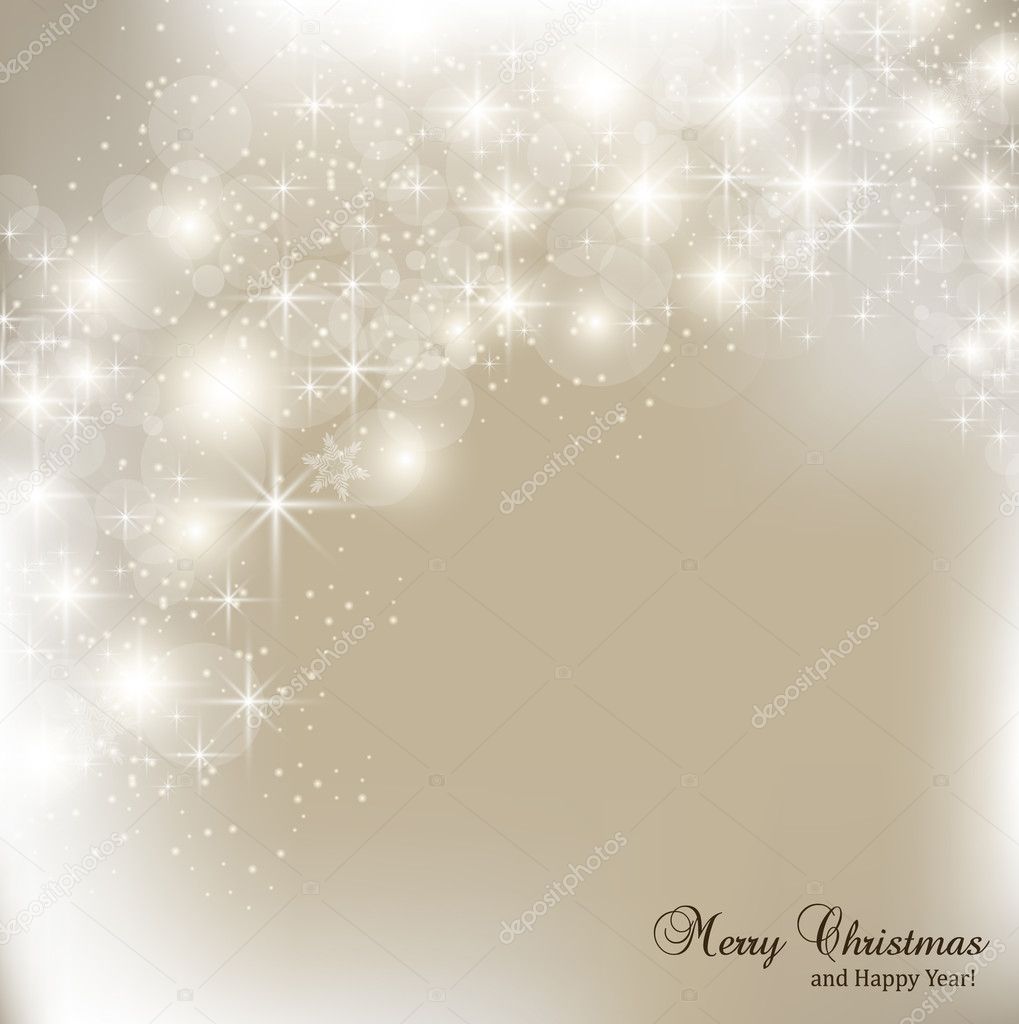 Elegant Christmas background with snowflakes and place for text.