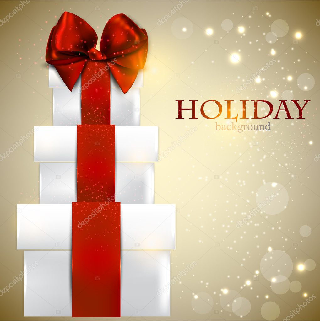 Elegant background with Christmas gifts