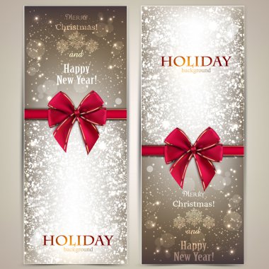 Kırmızı ok ve kopya alanı tebrik kartları. vektör çizim