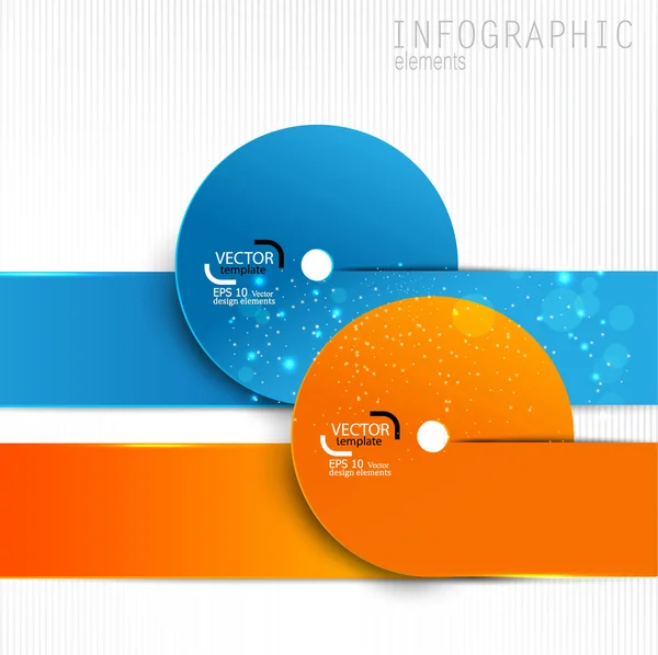 Kleurrijke papier ontwerpelementen op witte achtergrond. vector sjabloon — Stockvector