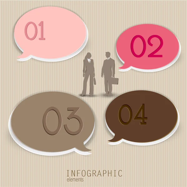 Set of bubbles, stickers, labels, tags. Numbered banners. Vector — Stock Vector