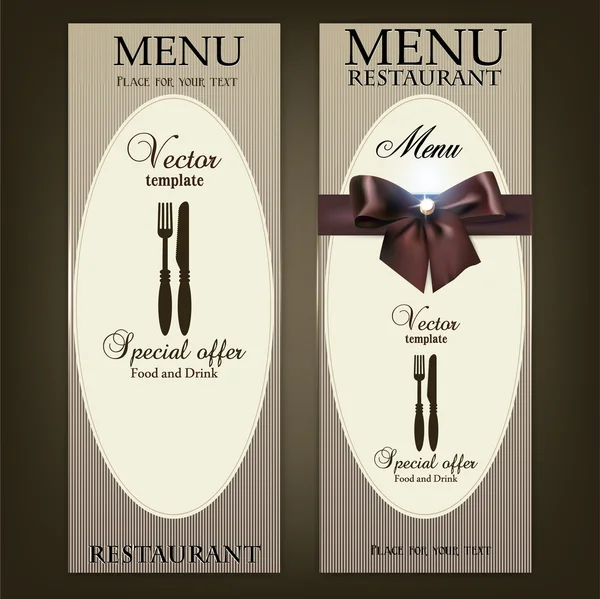 Дизайн меню ресторана. Векторный шаблон — стоковый вектор