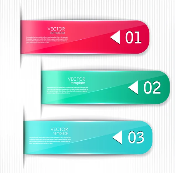 Set of bookmarks, stickers, labels, tags. Vector template for in — Stock Vector