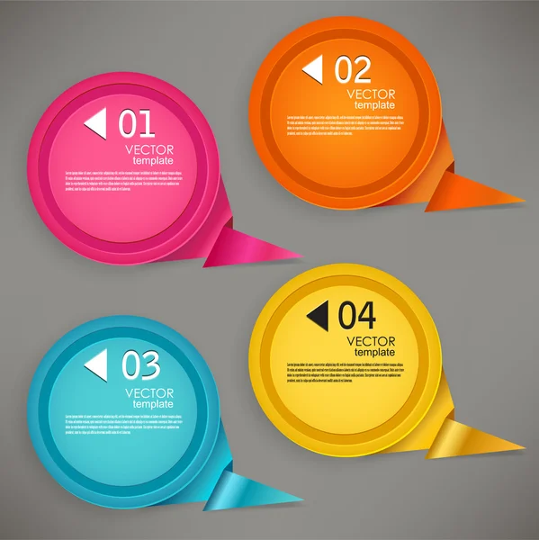 Set of bubbles, stickers, labels, tags. Numbered speech bubbles. — Stock Vector