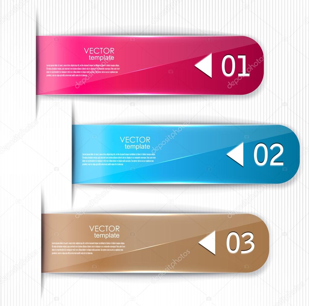 Set of bookmarks, stickers, labels, tags. Vector template for in