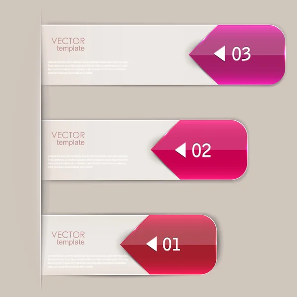 Set of bookmarks, stickers, labels, tags. Vector template for in — Stock Vector