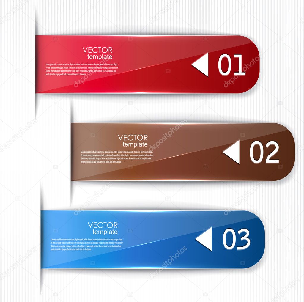 Set of bookmarks, stickers, labels, tags. Vector template for in