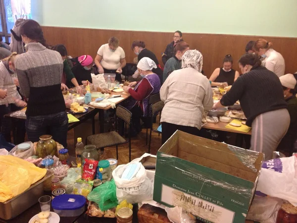 Польовій кухні для протесту євроінтеграції України — стокове фото