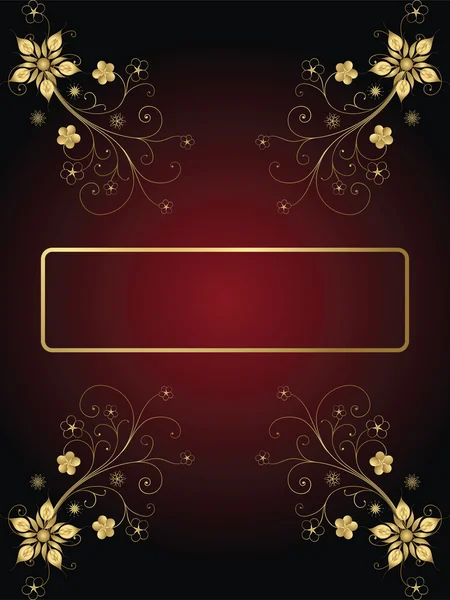 sanatsal çiçek altın arka plan metni.