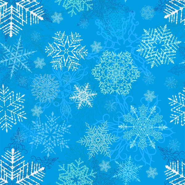 Sneeuwvlok naadloos patroon — Stockvector