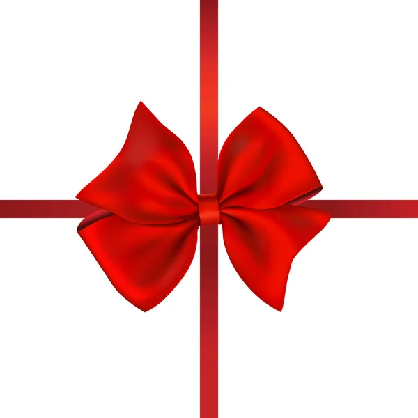 Κόκκινο τόξο δώρο. απομονωθεί σε λευκό — Διανυσματικό Αρχείο